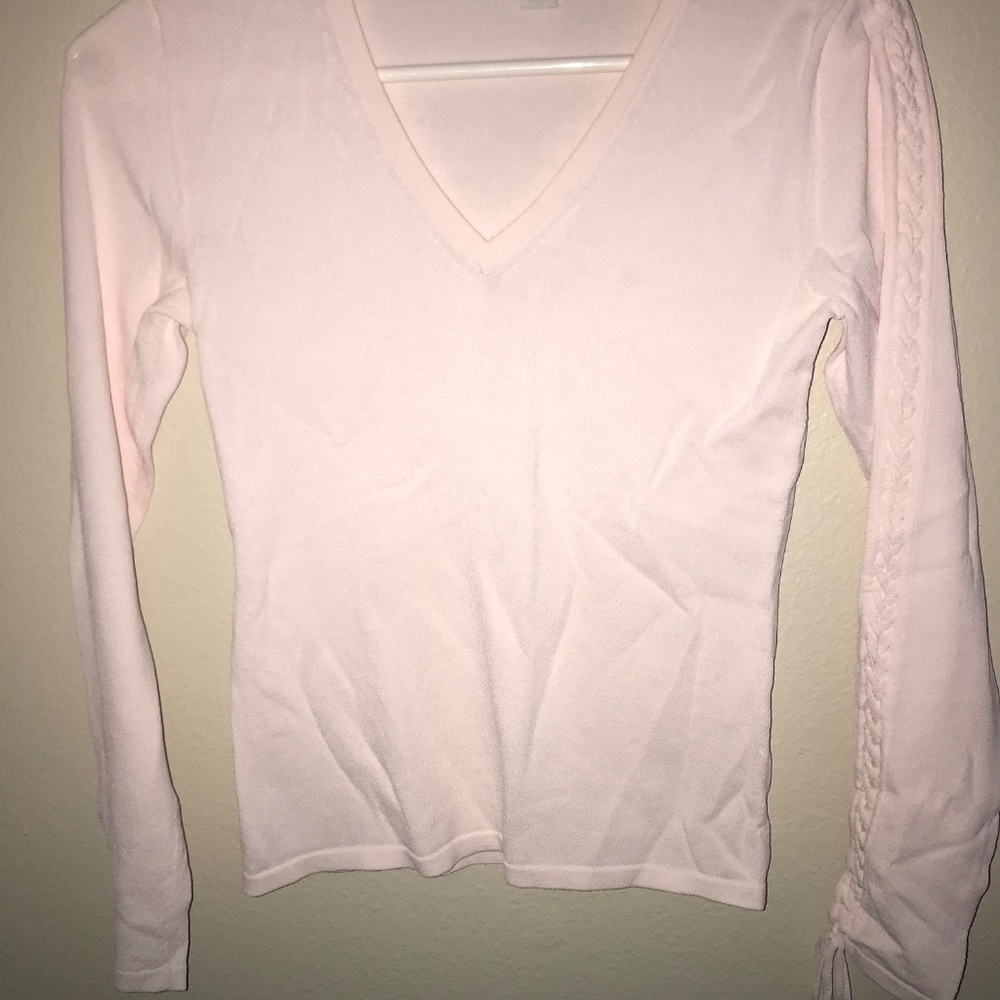 Banana Republic Pale Pink V-Neck Top